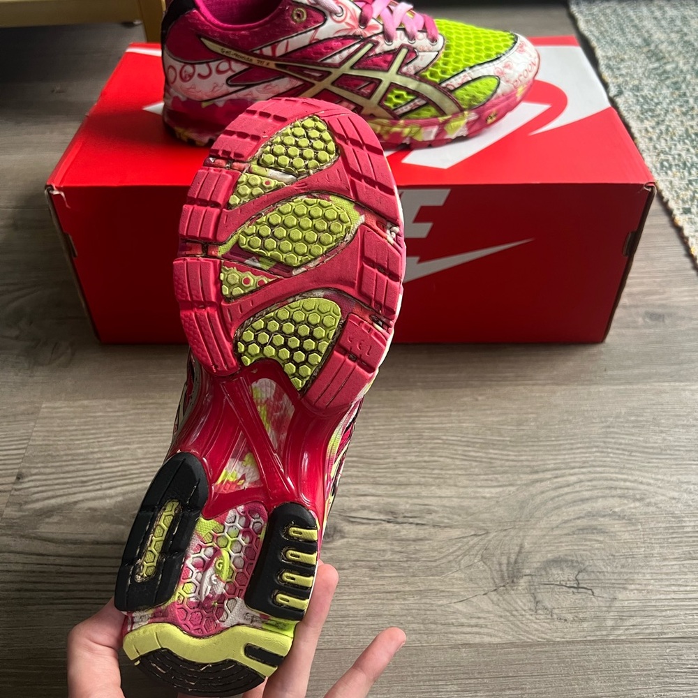 ASICS Women’s Gel-Noosa Tri 6 Pink Lime Green T163N - Picture 8 of 8